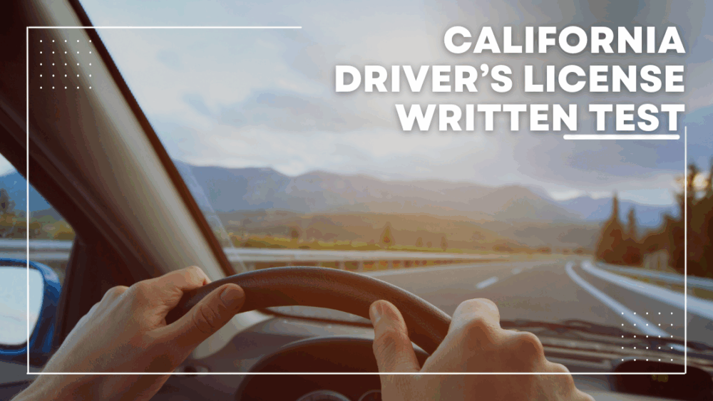 California driver’s license written test